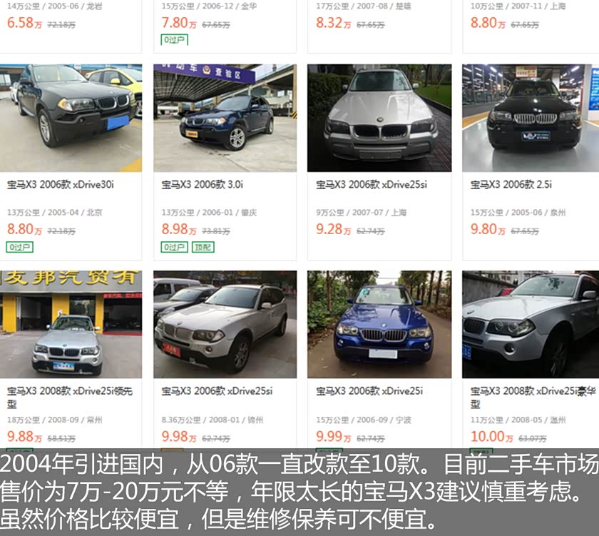 30万提进口suv 二手宝马x3值得买吗 二手车之家
