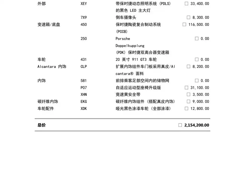 Porsche 911 2018 GT3 4.0L