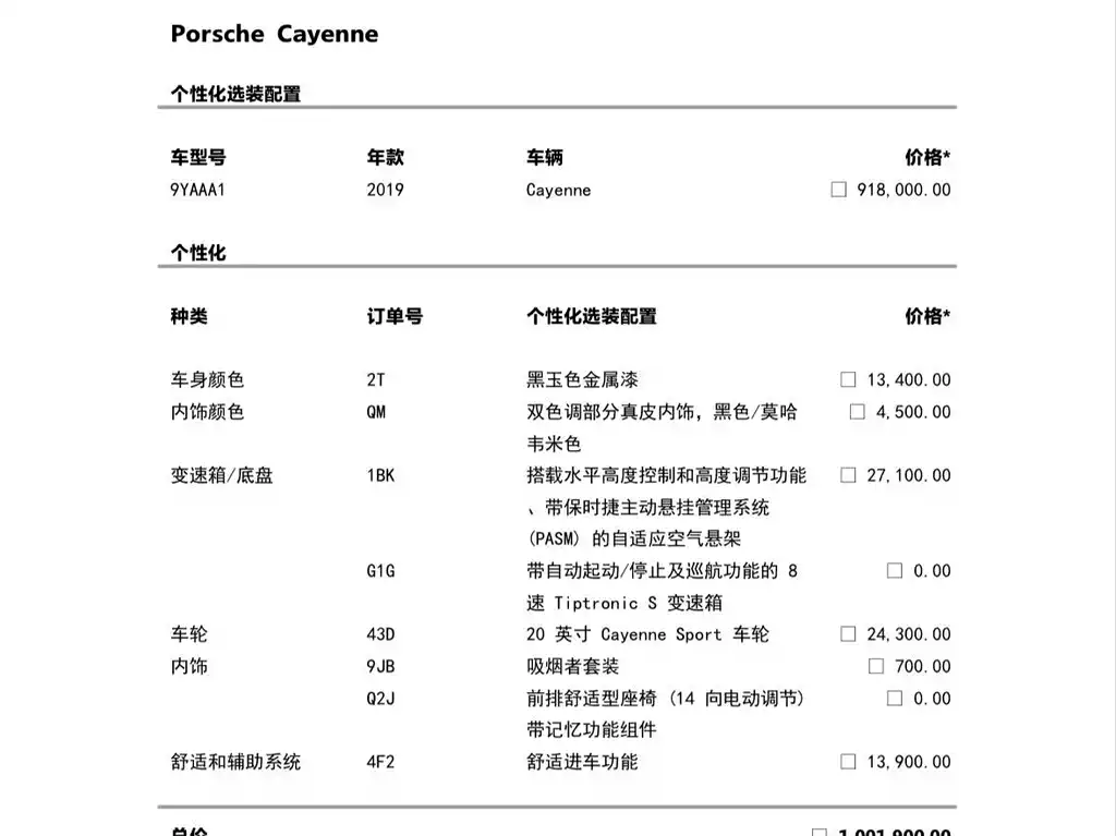 Porsche Cayenne 2019 Cayenne 3.0T