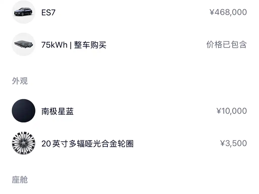 NIO ES7 2022 75kWh