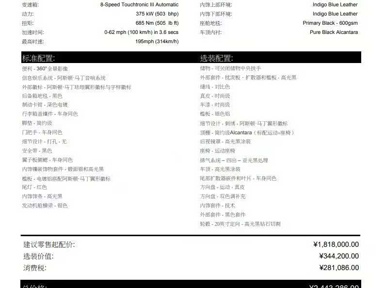 Aston Martin V8 Vantage