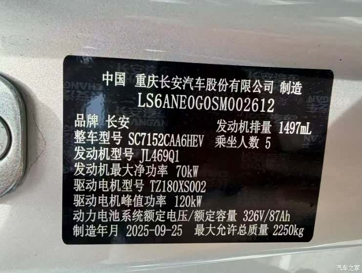 Changan Eado, 2025 7
