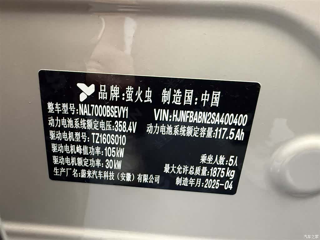 NIO firefly, 2025 10